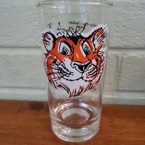 Vintage ESSO EXXON Tiger Glass Cup “Tiger in Your Tank" In 8 Languages Retro T8